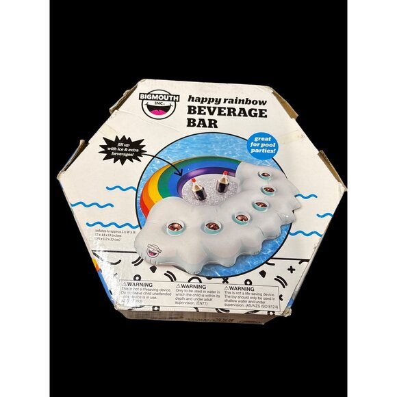 BigMouth Inc. Rainbow Beverage Bar cooler ice chest New in Box - Picture 2 of 3